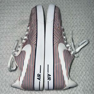 Nike Men's Air Force 1 AC Red White Blue Striped Shoes 630939-102 Size11